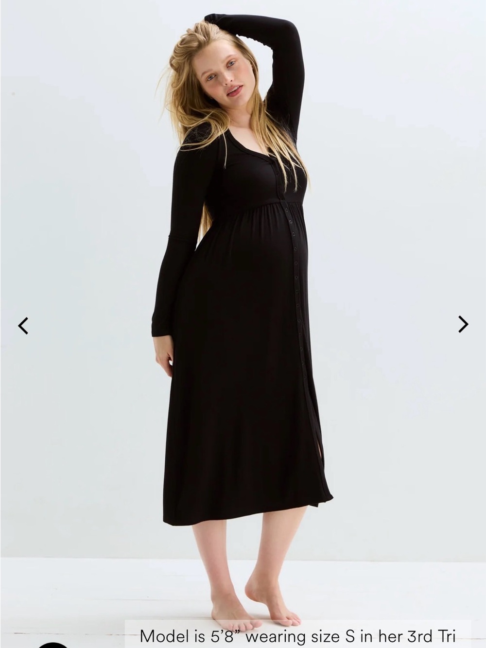 Hatch The Softest Rib Nursing Dress size 1 (Small)